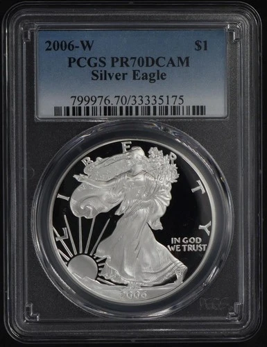 Photo of a 2006-W American Silver Eagle Proof from an eBay listing that sold on Jul 15, 2026