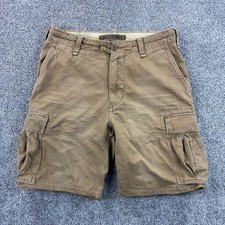 Y2K Abercrombie Fitch Cargo Shorts Mens 32 Brown Military Paratrooper Baggy
