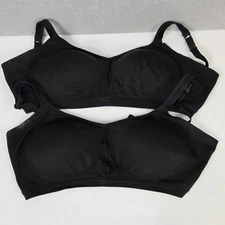Warners ALL YOU NEED RM3911A Wire Free Molded Sewn In Cup Bra's Black 2XL