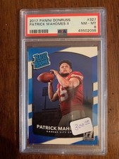 2017 Panini Donruss Rookie Patrick Mahomes II #327 PSA NM-MT  8