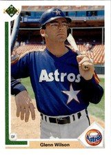 1991 UPPER DECK BASEBALL CARD GLENN WILSON #515 HOUSTON ASTROS 6703