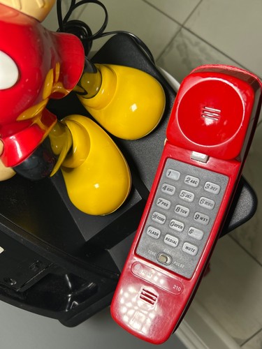 Vintage WALT DISNEY MICKEY MOUSE AT&T Landline Telephone w/Red Telephone Cord! - Picture 6 of 6