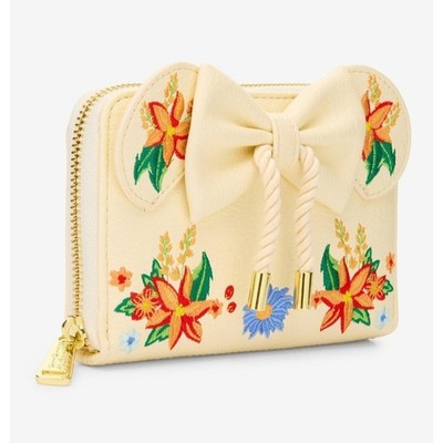 Disney Loungefly Minnie Mouse Bow Floral Embroidered Mini  display picture 3