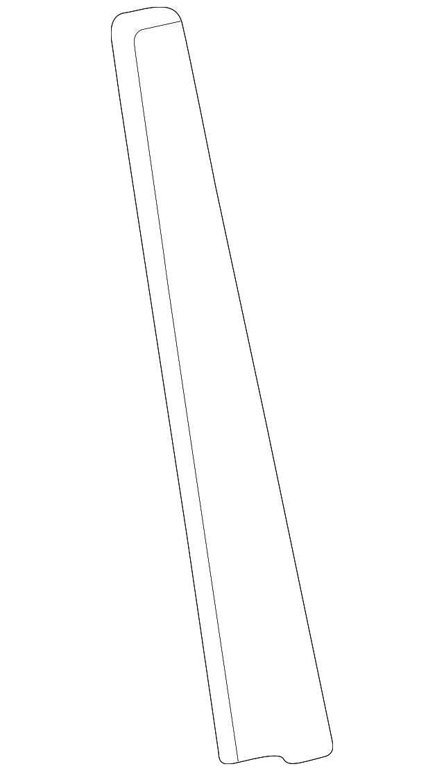 Genuine GM Black Driver Side Rear Door Window Frame Applique 10317921