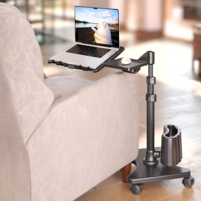G2 Deluxe Adjustable Rolling Laptop Stand Computer Desk Table Fits 16 Inch