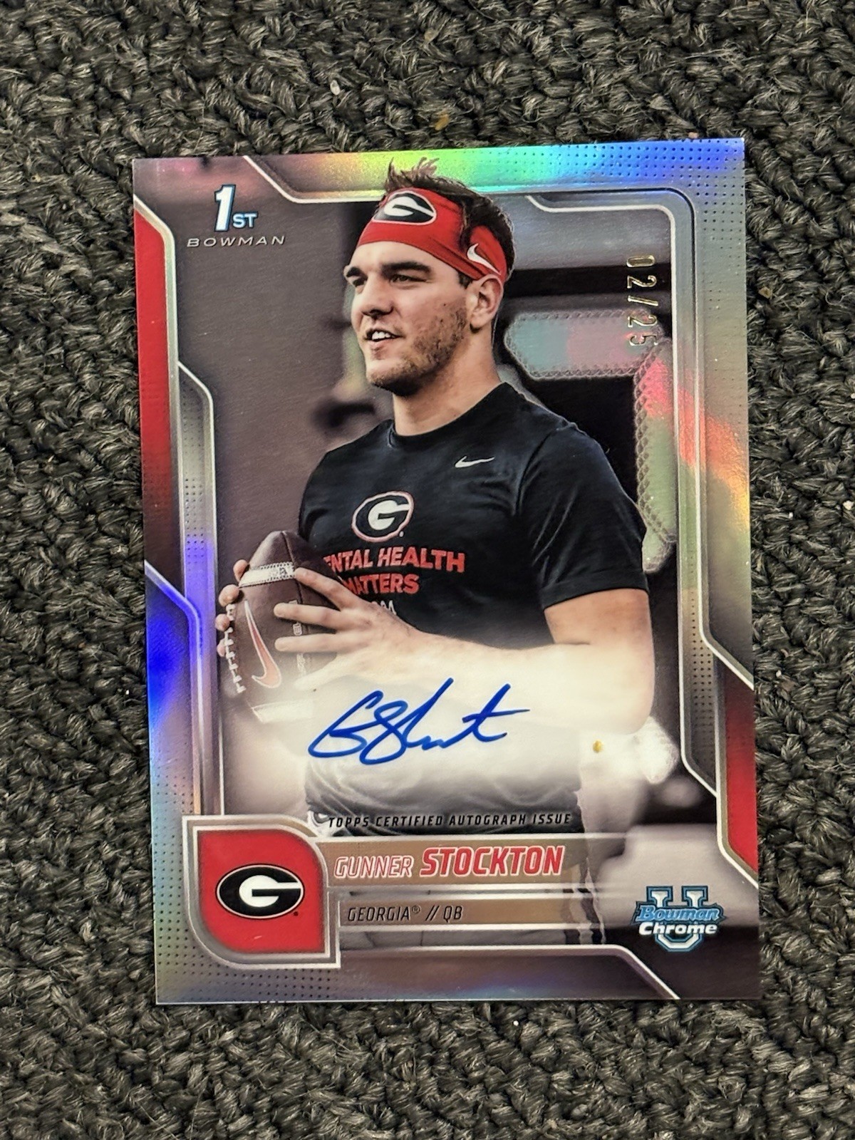 2025 Bowman U Chrome Gunner Stockton Georgia SPA-GS variation autograph /25