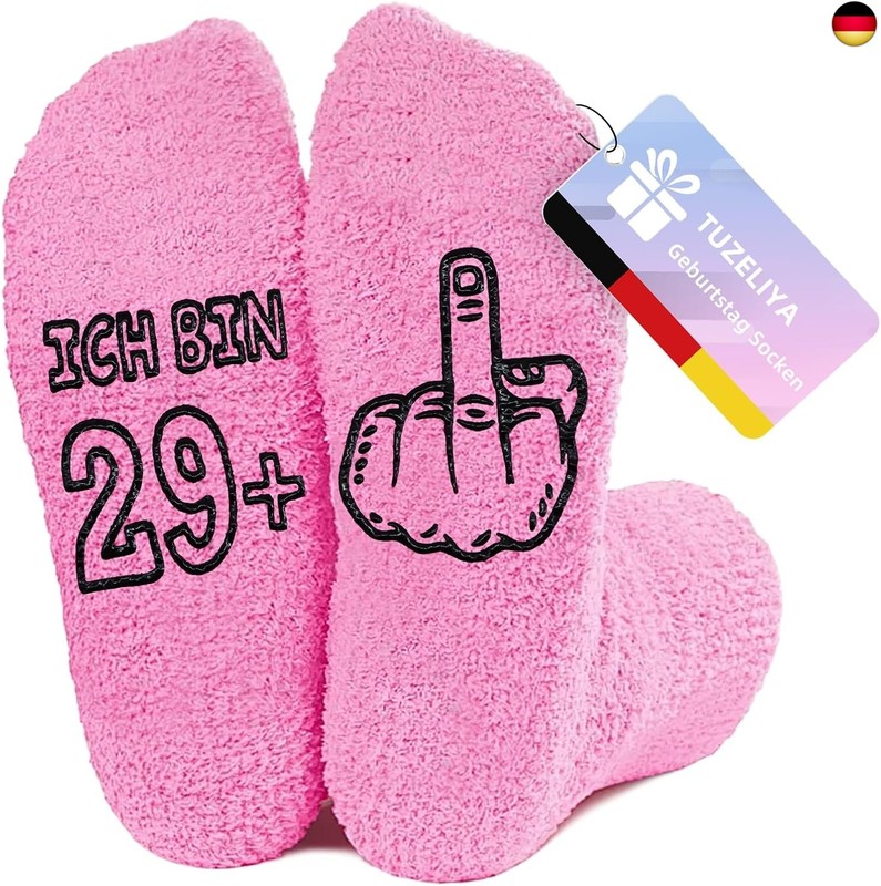 TUZELIYA 30/40/50/60 Geburtstag Frauen Socken Geschenkideen, Rutschfest