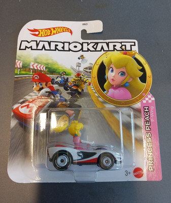 Hot Wheels Mario Kart Princess Peach P-Wing Rennfahrzeug 1:64 GBG25 Alter 3-4