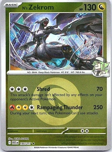 N's Zekrom 155/217 Ascended Heroes Reverse Symbol 