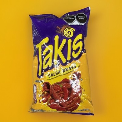 2-Pack Takis Salsa Brava (240g-8.40z) Spicy Mexican Chips Hot Chili Snack Barcel
