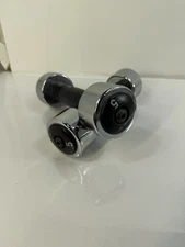 Vintage Set of 2 Reebok 5 lb Dumbbells Pair 10 lb Total Chrome Rubber-Grip