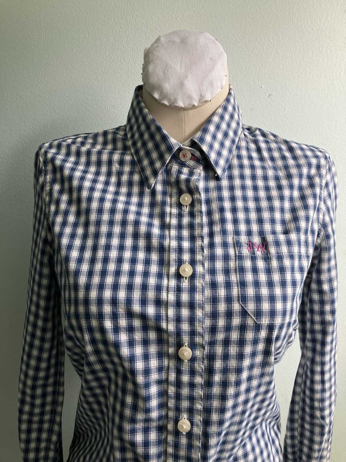 Jack Willis Gingham Buttonfront Shirt Dark Blue A… - image 2