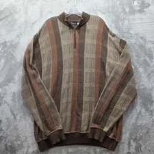 Tosani Sweater Mens XLT Pullover Mocha Biggie Crosby 90s Vintage VTG