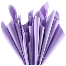 120 Sheets 20"x14" Purple Tissue Paper for Gift Bags Packaging Glitter Art Ti...