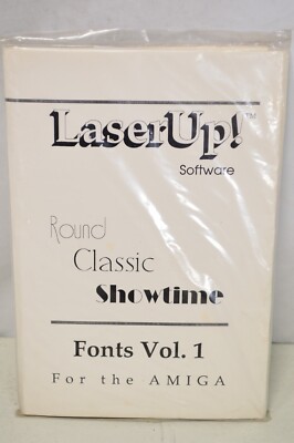 LaserUp! Software Rond Classic Showtime Fonts For the Amiga Computer Software