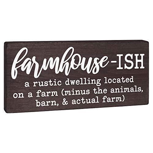 Farmhouse Sign - Funny Farmhouse-ish Home Plaque - Modern Farmhouse Wall Art ...