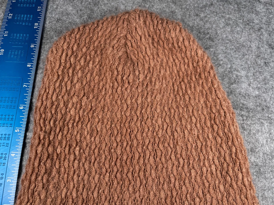 O'Neill Beanie Toque Adult One Size Beige Orange Knit 100% Acrylic Winter Ski - Image 3 of 4