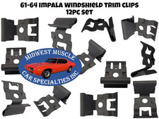 Rear Window Molding Clips Glass Trim Reveal Stainless 61-64 Impala 12pcs B70