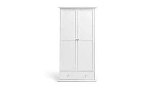 Habitat Heathland 2 Door 2 Drawer Wardrobe - White. Free Delivery within 50miles