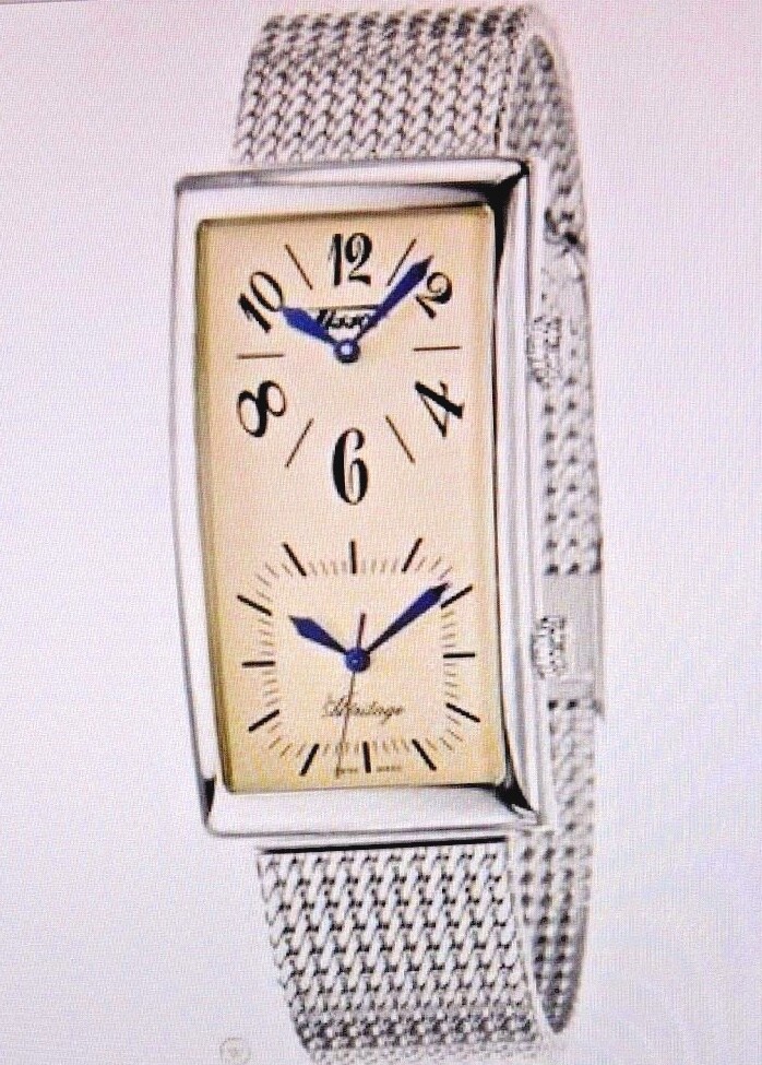 VINTAGE NEW TISSOT HERITAGE DUAL TIME MEN'S WATCH SILVER Z182/282