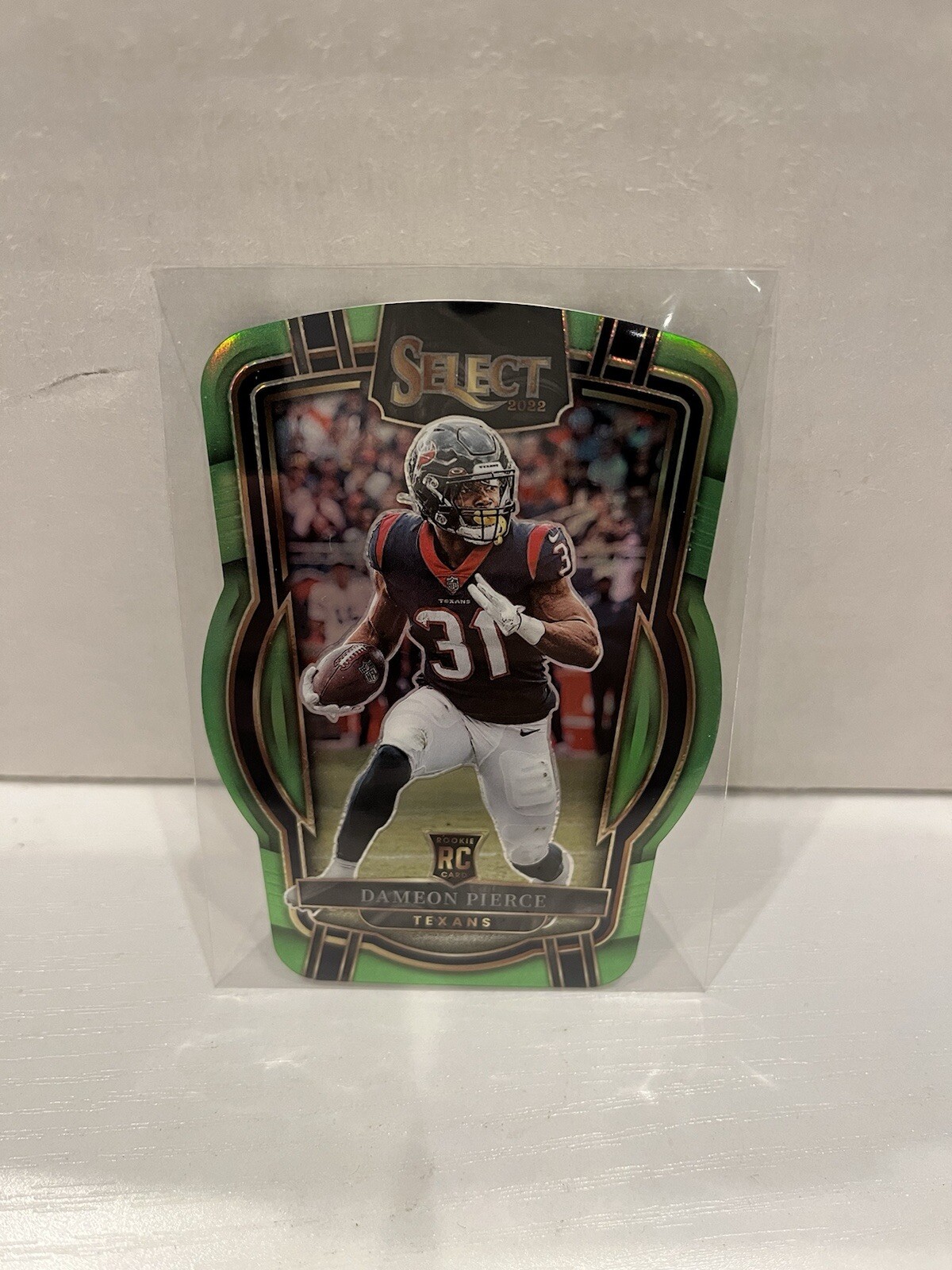 2022 Panini Select Neon Green Prizm Die-Cut #261 DAMEON PIERCE /299 RC Texans