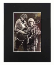 Bob Dylan and Jerry Garcia Portrait Art Print Picture Wall Display Decor 8x10