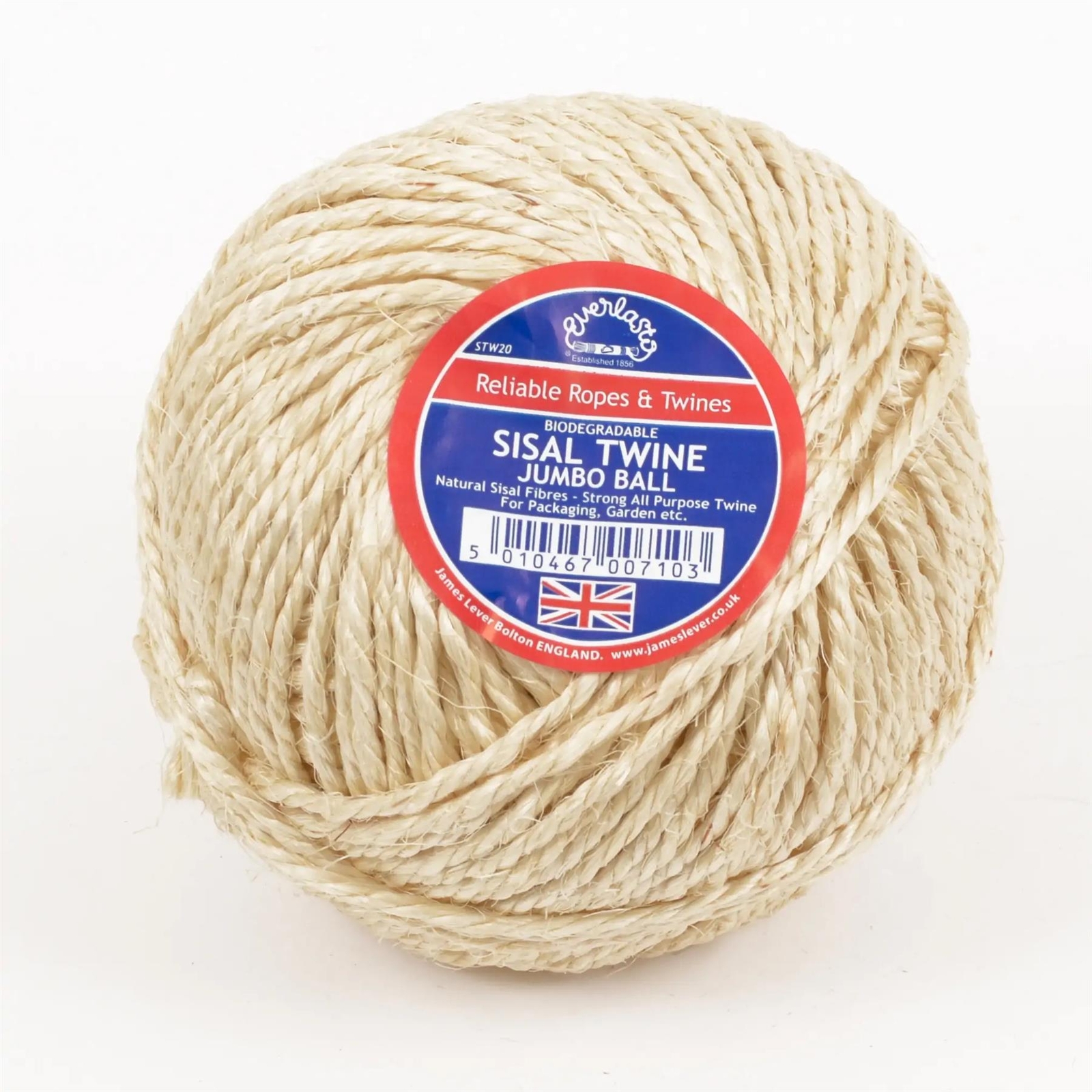 Everlasto 2/300 Sisal Twine (3mm) 500g Jumbo Balls 4 Pack