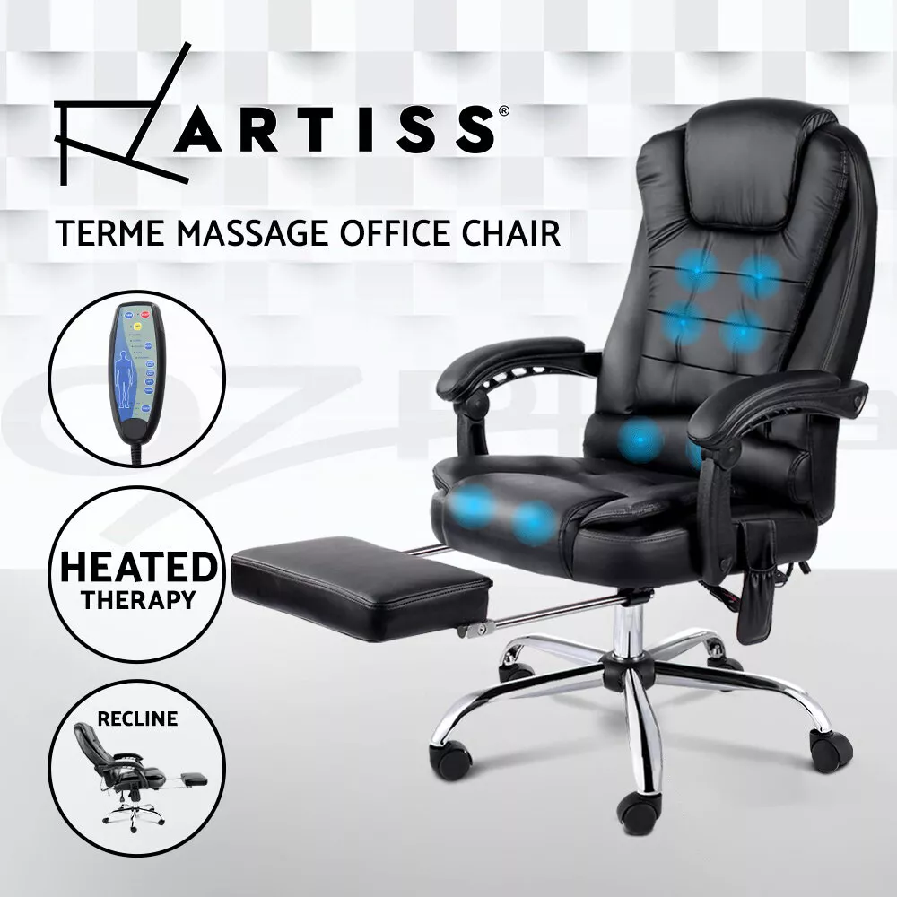 Artiss 8 Point Massage Office Chair Heated Reclining Gaming Chairs
