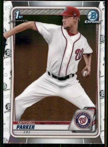 2020 BOWMAN DRAFT BASE CHROME #BD-176 MITCHELL PARKER NATIONALS 1ST CARD