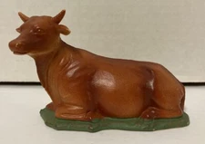 Vintage Plastic Christmas Nativity Manger Cow Figure Hong Kong