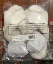 Tahari - Faux Fur Off White Crisscross Slippers, Size 9M - NEW MSRP 48