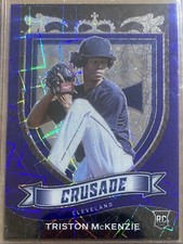 Triston McKenzie RC 2021 Panini Chronicles Crusade #2 Blue Velocity Prizm