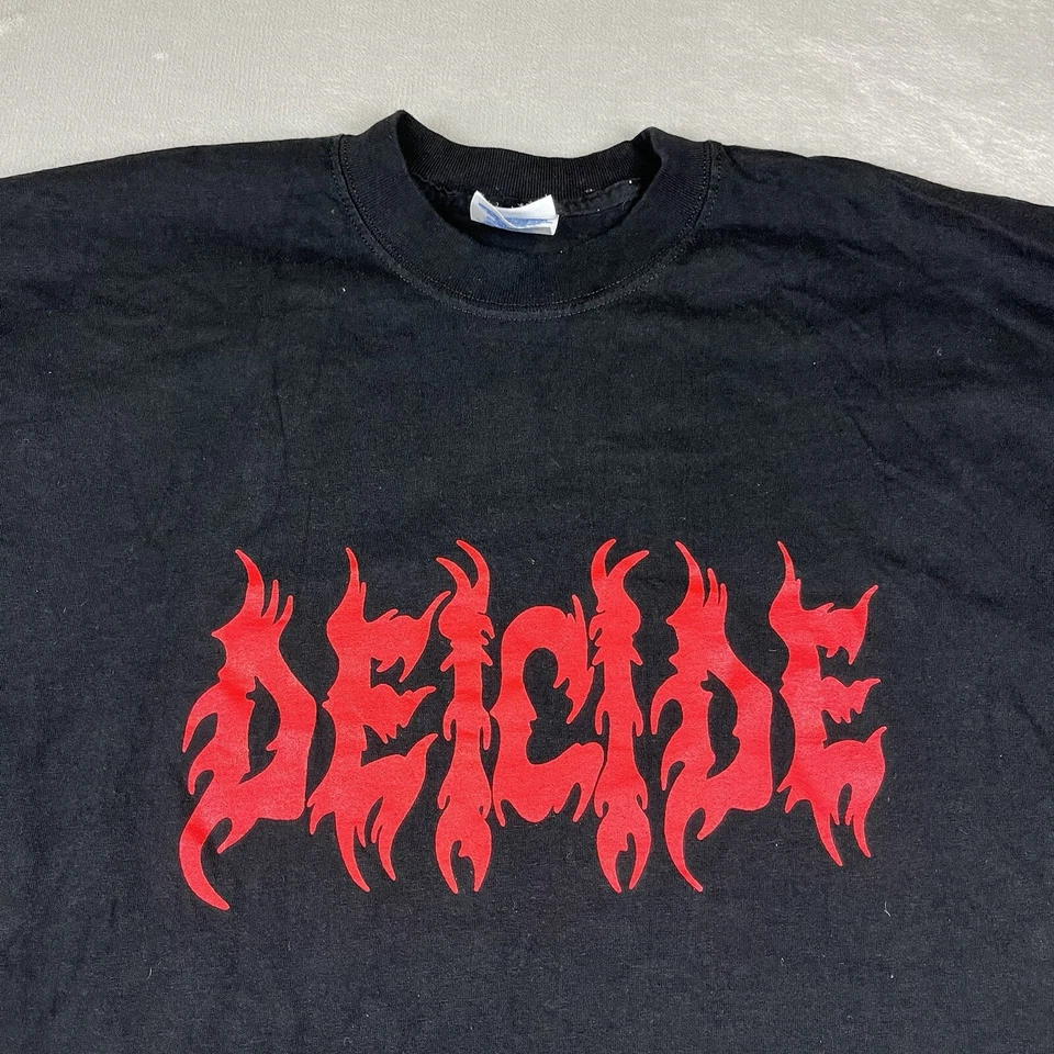 Vintage Y2K Deicide T Shirt Men 2XL Logo Band Obituary Napalm Death Morbid Angel - Image 2 of 4