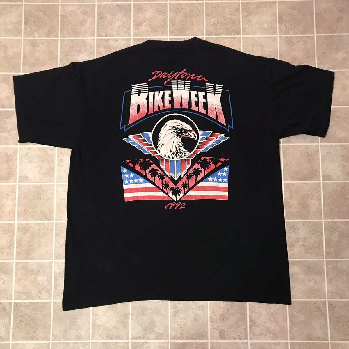Vintage 1992 Daytona Bike Week Eagle Beach Sunset Harley Davidson