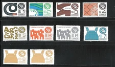 lma12 etiangui Lot  Mexico Exporta MNH paper 7, Scott #s in the description