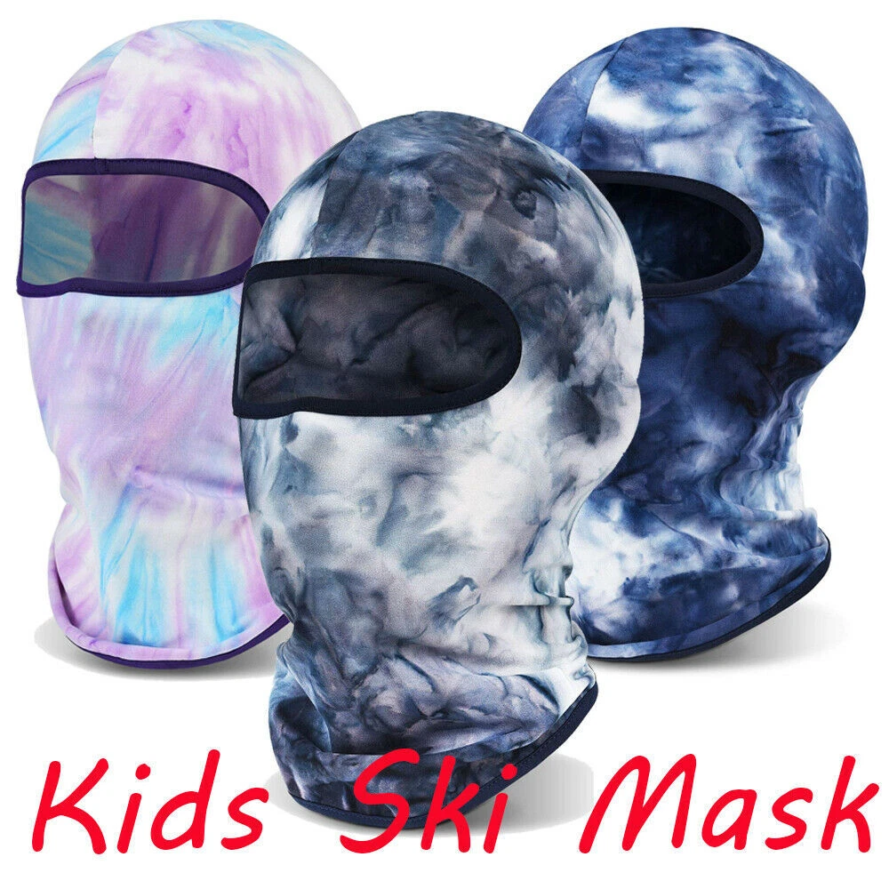 Pasamontañas Térmico Para Niños 4-12 Años - Balaclava Invierno Anti Viento Transpirable Negro
