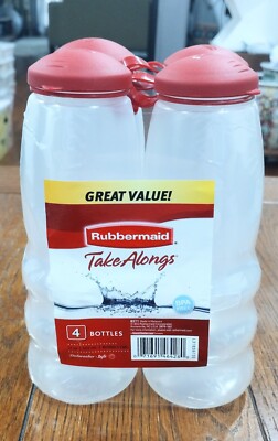 4x Rubbermaid BPA Free Snap Open Bottle Water 17 oz