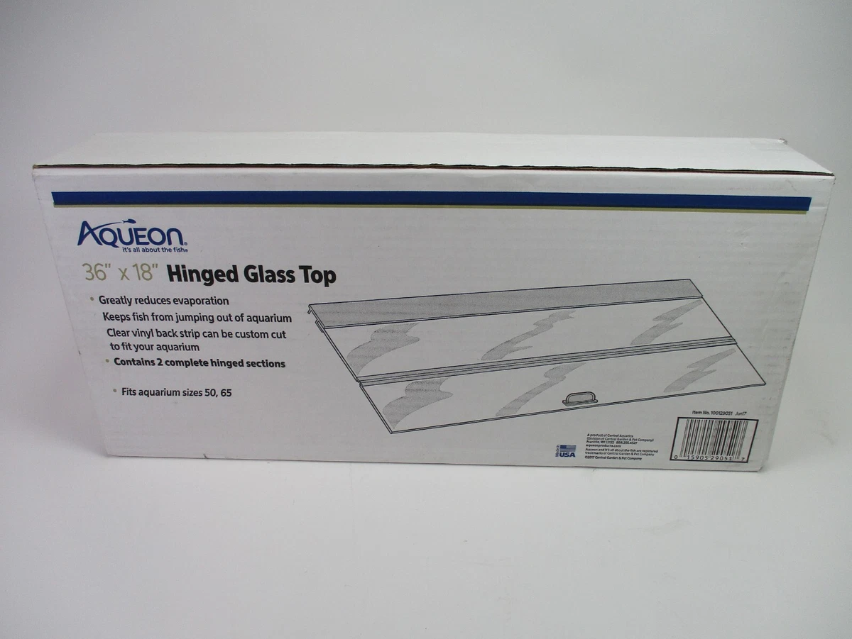 Aqueon 36 x 18in Hinged Glass Top For Tanks Can Custom Cut Vinyl