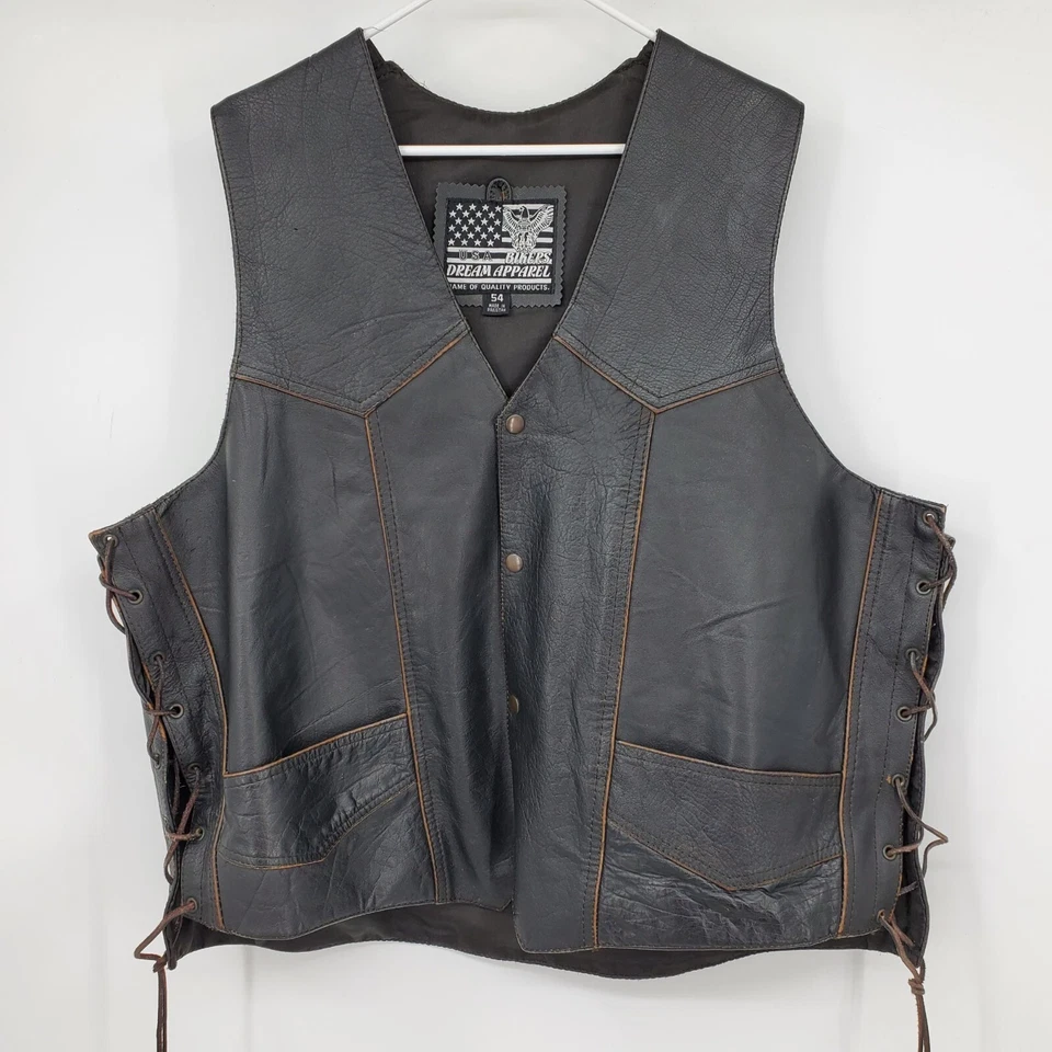 Chaleco a presión Bikers Dream Apparel para hombre Live To Ride To Live Eagle talla 54 Foto 2 de 4