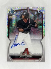 2023 Bowman Chrome Speckle Refractor Juan Corniel RC Rookie AUTO /299