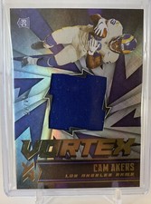 2020 Panini XR - Vortex Materials Blue #VX-24 Cam Akers /75 (MEM, RC)