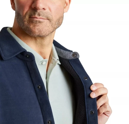 Copper & Oak Men's Shirt Jacket Stretch Fabric Side Pockets image 4