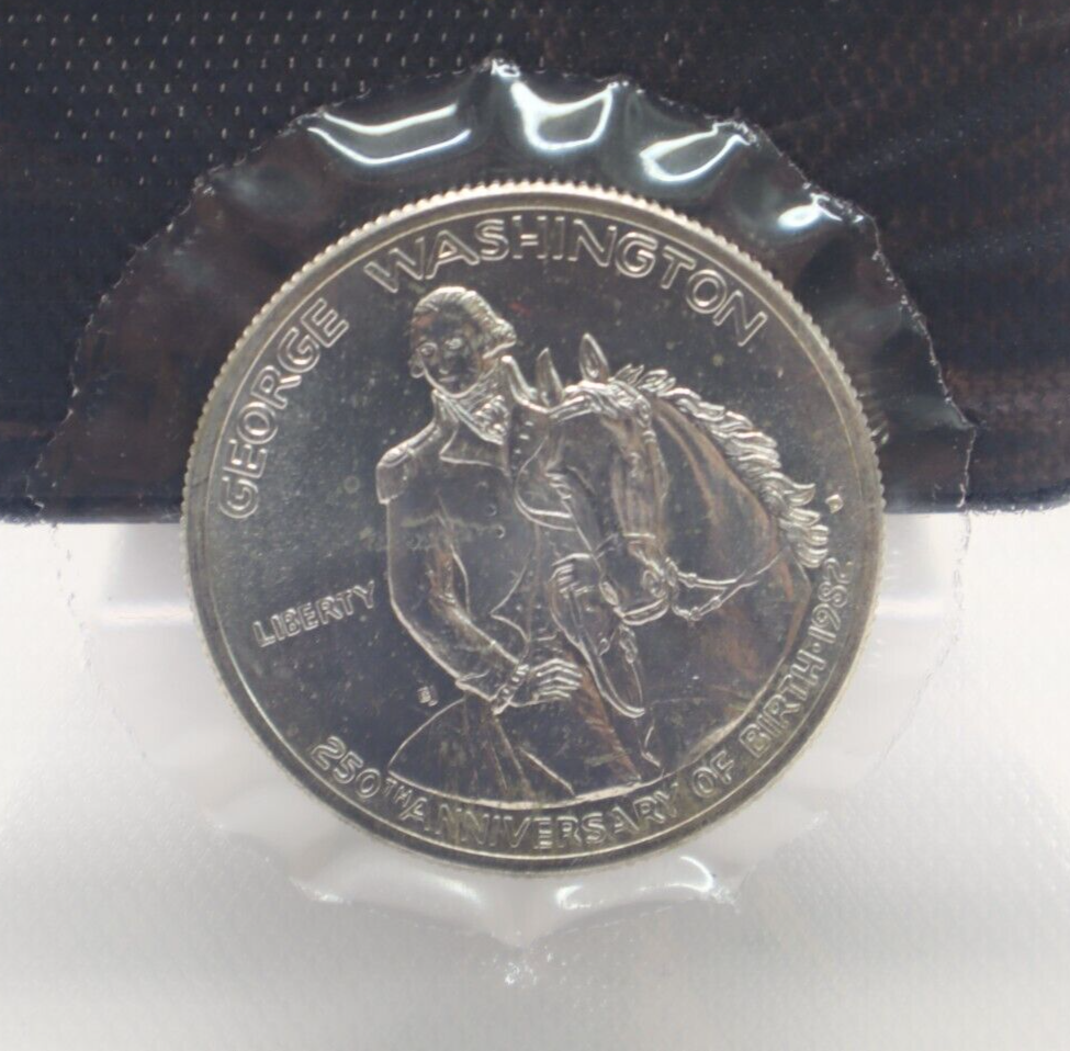 1982 S 米国 ジョージ ワシントン 出生 250年 ヴィンテージ シルバー 1982 George Washington 250th Anniversary Of Birth Half