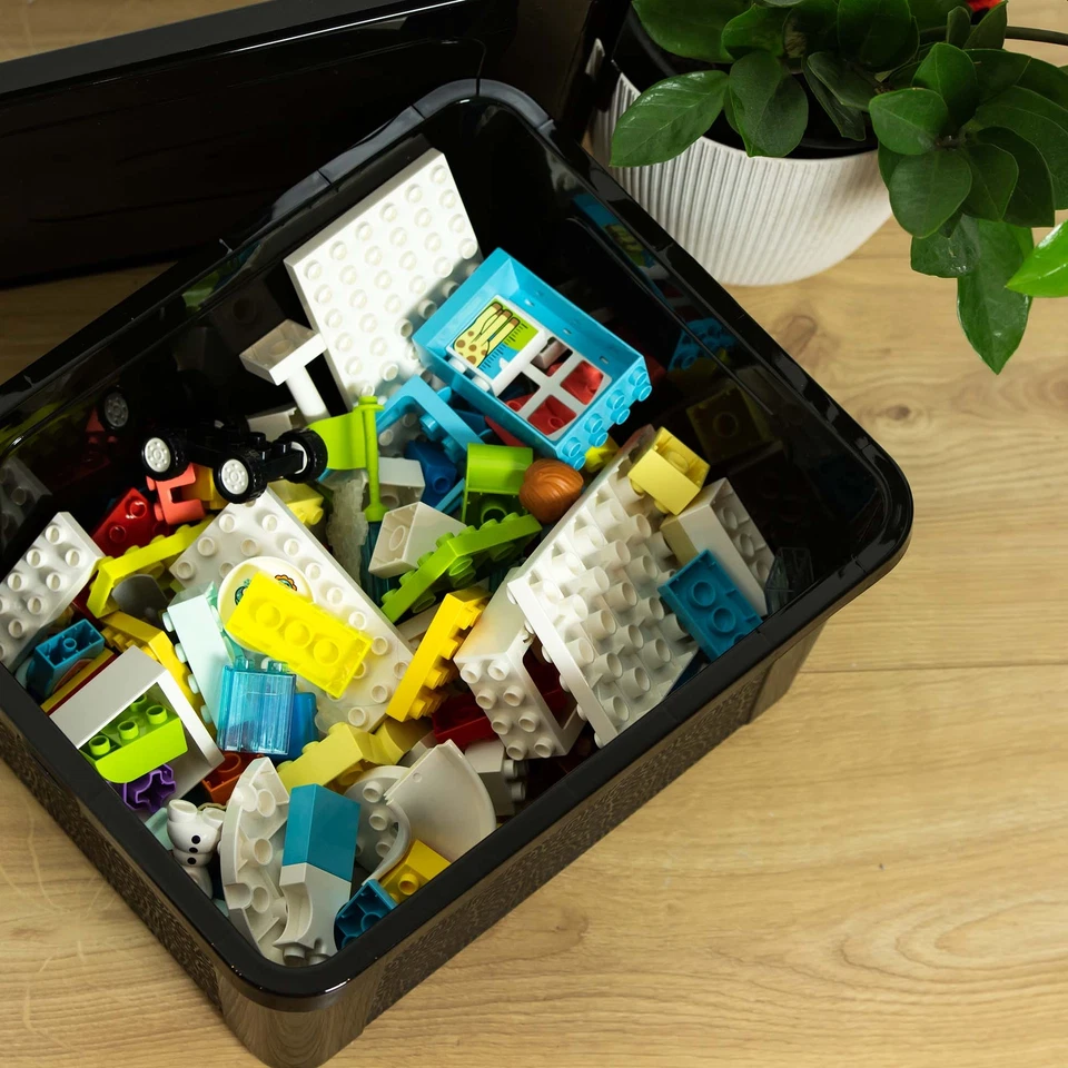 Aufbewahrungsbox Mit Deckel Kunststoffbehälter Container 40x33x20 cm, 20 L - Bild 3 von 4