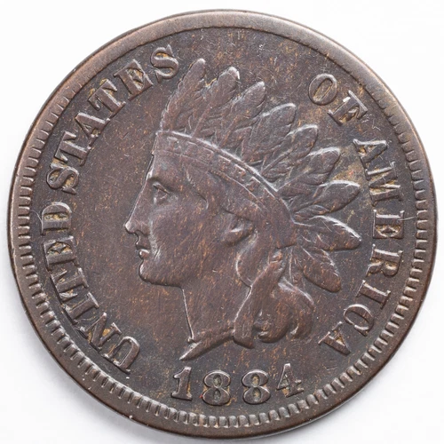 1884  Extremely Fine (XF) Indian Head Penny #2