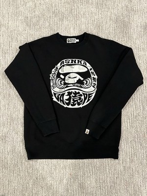 A Bathing Ape limited Black Graphic Print Pullover Crewneck Sweater Men's Size L