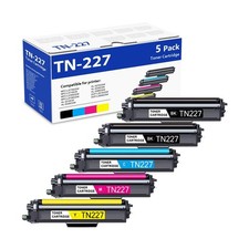 TN227 BK/C/M/Y High Yield Toner Cartridge Replacement for Brother TN-227 TN22...