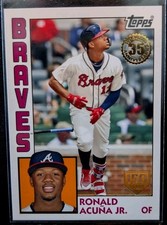 2019 Topps Ronald Acuna Jr. 1984 150th Anniver. #ed 117/150 #T84-19 Atlanta