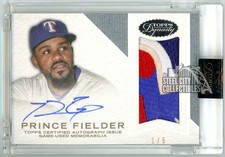 Prince Fielder 2016 Topps Dynasty Dynastic Data Patch Autograph Card #AP-PF4 1/5