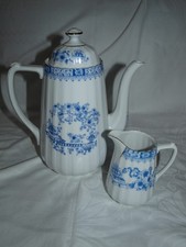Kaffeekanne Milchkänchen Seltmann Weiden Bavaria China Blau
